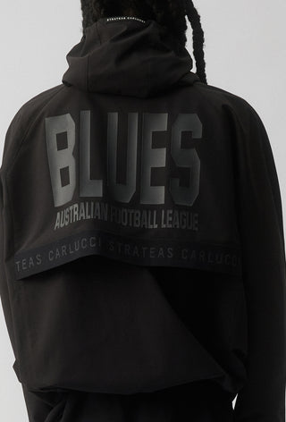 CARLTON BLUES - SHORT WINDBREAKER JACKET - BLACK