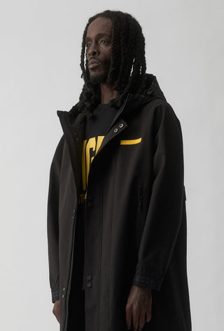 RICHMOND TIGERS - LONG WINDBREAKER JACKET - BLACK