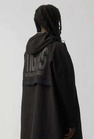 RICHMOND TIGERS - LONG WINDBREAKER JACKET - BLACK
