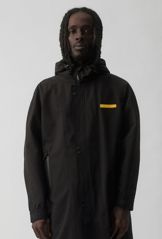RICHMOND TIGERS - LONG WINDBREAKER JACKET - BLACK