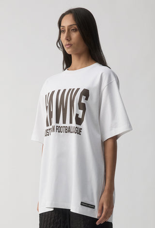 CLUB T-SHIRT - HAWTHORN HAWKS - WHITE
