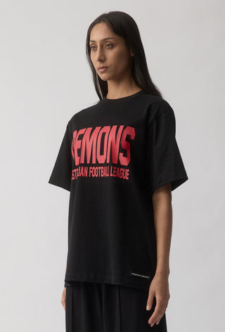 CLUB T-SHIRT - MELBOURNE DEMONS - BLACK