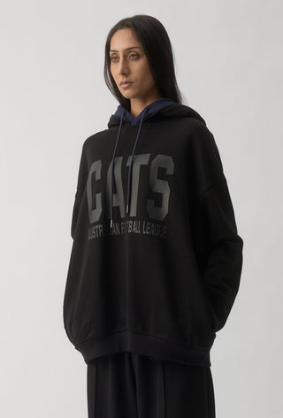 CLUB HOODIE - GEELONG CATS - BLACK