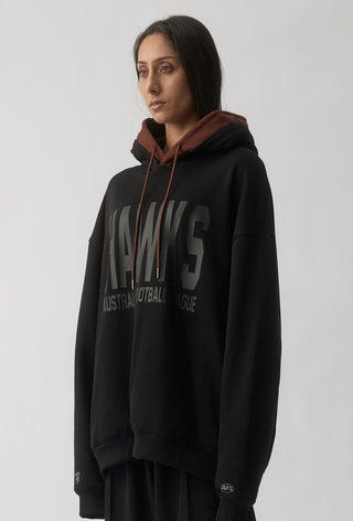 CLUB HOODIE - HAWTHORN HAWKS - BLACK