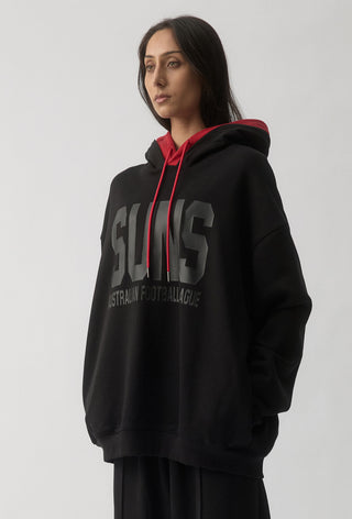 CLUB HOODIE - GOLD COAST SUNS  - BLACK