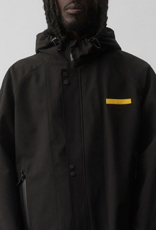 RICHMOND TIGERS - LONG WINDBREAKER JACKET - BLACK