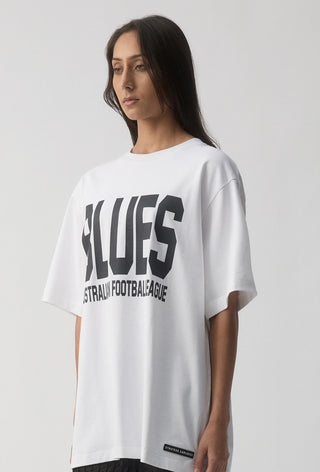 CLUB T-SHIRT - CARLTON BLUES - WHITE