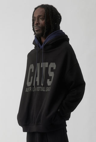 CLUB HOODIE - GEELONG CATS - BLACK
