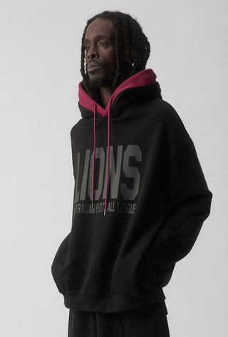 CLUB HOODIE - BRISBANE LIONS  - BLACK