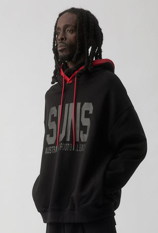 CLUB HOODIE - GOLD COAST SUNS  - BLACK