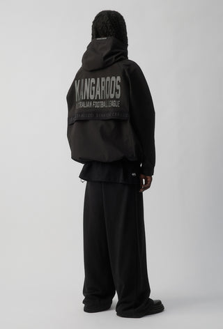 NORTH MELBOURNE KANGAROOS - SHORT WINDBREAKER JACKET - BLACK