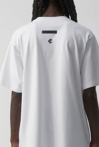 CLUB T-SHIRT - CARLTON BLUES - WHITE