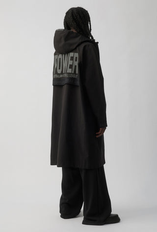 PORT ADELAIDE POWER - LONG WINDBREAKER JACKET - BLACK