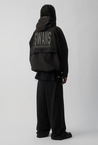 SYDNEY SWANS - SHORT WINDBREAKER JACKET - BLACK