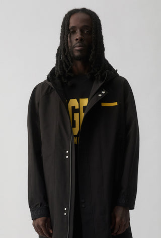 RICHMOND TIGERS - LONG WINDBREAKER JACKET - BLACK