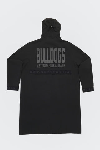 WESTERN BULLDOGS  - LONG WINDBREAKER JACKET - BLACK