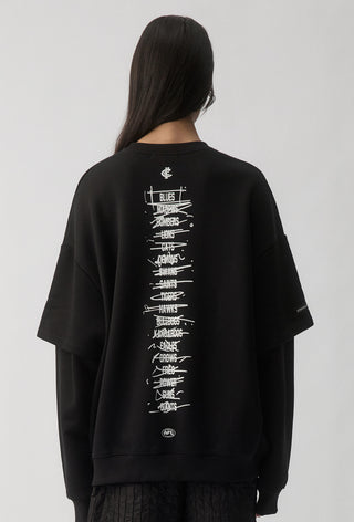 HIT LIST SWEATER - CARLTON BLUES - BLACK
