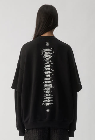HIT LIST SWEATER - COLLINGWOOD MAGPIES - BLACK