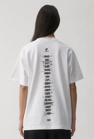 HIT LIST T-SHIRT - GWS GIANTS - WHITE
