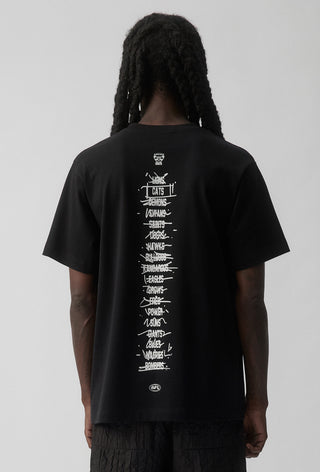 HIT LIST T-SHIRT - GEELONG CATS - BLACK