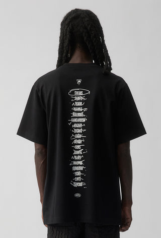 HIT LIST T-SHIRT -SYDNEY SWANS - BLACK
