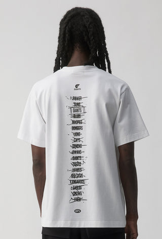 HIT LIST T-SHIRT - GWS GIANTS - WHITE