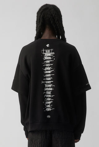 HIT LIST SWEATER - CARLTON BLUES - BLACK