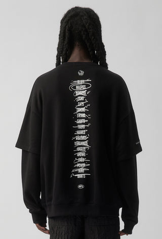 HIT LIST SWEATER - COLLINGWOOD MAGPIES - BLACK