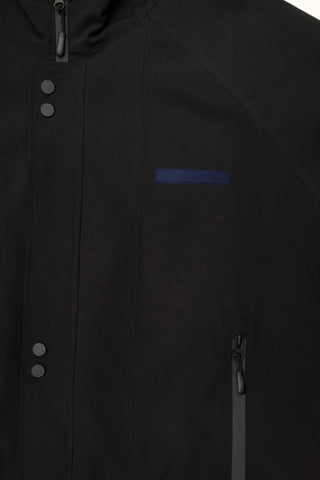 CARLTON BLUES - LONG WINDBREAKER JACKET - BLACK