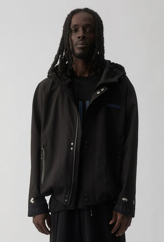 CARLTON BLUES - SHORT WINDBREAKER JACKET - BLACK