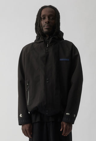 CARLTON BLUES - SHORT WINDBREAKER JACKET - BLACK