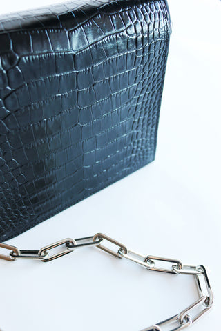 Meta Bag - Croc Black