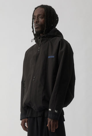 CARLTON BLUES - SHORT WINDBREAKER JACKET - BLACK