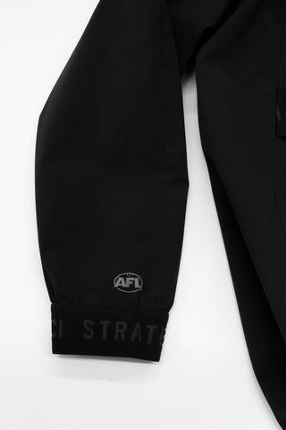 PORT ADELAIDE POWER - LONG WINDBREAKER JACKET - BLACK