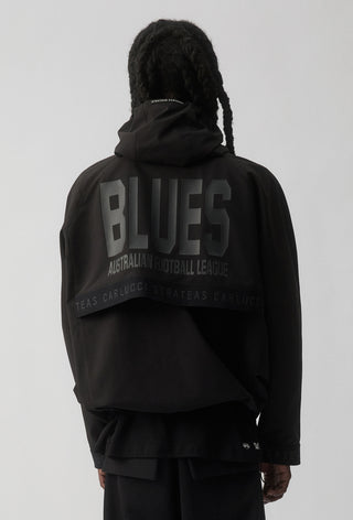 CARLTON BLUES - SHORT WINDBREAKER JACKET - BLACK