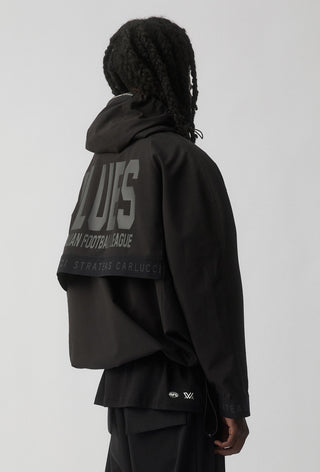 CARLTON BLUES - SHORT WINDBREAKER JACKET - BLACK