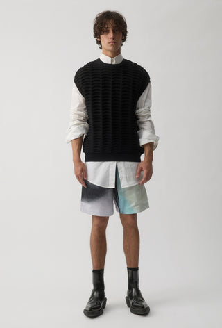 Vertebrae Knit Vest - Black