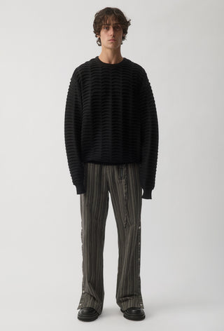 Vertebrae Knit Sweater - Black