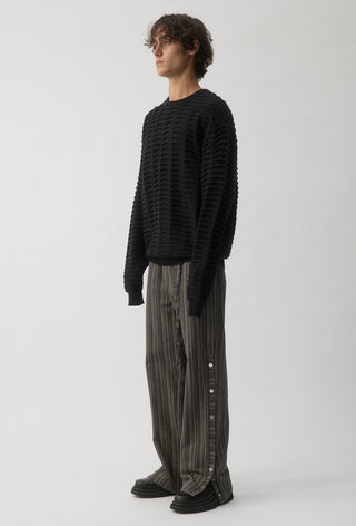 Vertebrae Knit Sweater - Black