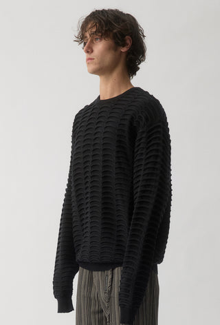 Vertebrae Knit Sweater - Black
