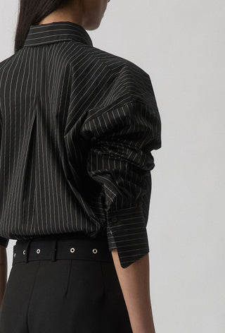 Macro Shirt – Black Pinstripe