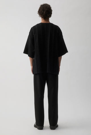 Vertebrae Knit Tee - Black
