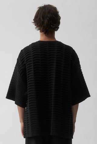 Vertebrae Knit Tee - Black