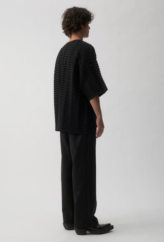 Vertebrae Knit Tee - Black