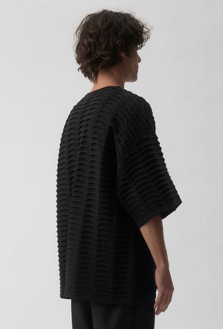 Vertebrae Knit Tee - Black