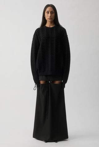 Vertebrae Knit Sweater - Black