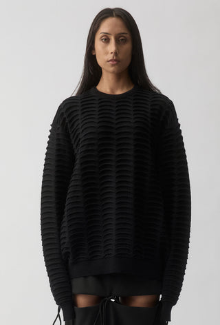 Vertebrae Knit Sweater - Black