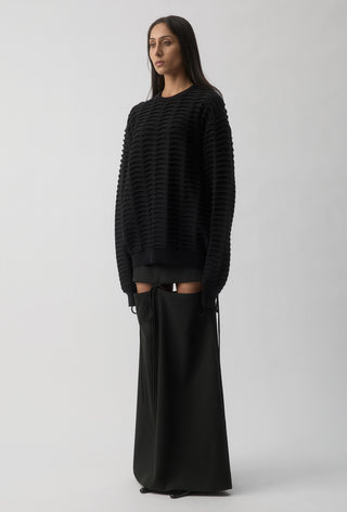 Vertebrae Knit Sweater - Black