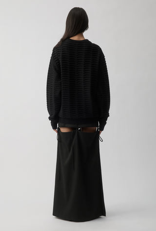 Vertebrae Knit Sweater - Black