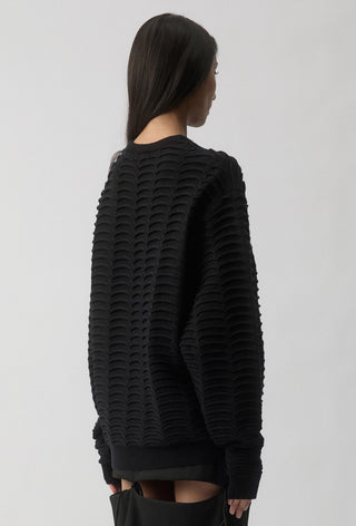 Vertebrae Knit Sweater - Black